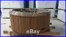 6 Person Round Outdoor Whirlpool Spa Hot Tub with 16 Therapy Stainless Steel Jets
