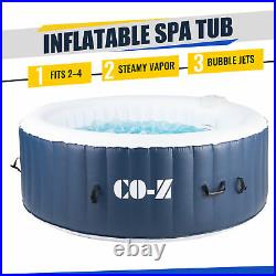 6'x6' Inflatable Hot Tub Ideal for 4 Portable Jacuzzi for Patio Backyard More