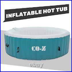 7 Foot Round Inflatable Hot Tub Outdoor Bath Spa Tub for Patio Backyard 6 Person