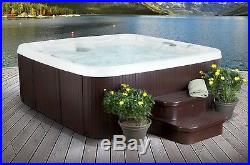 7 Person 65 Jet Hot Tub Spa Mahogany with Steps & Cover 7 Seats