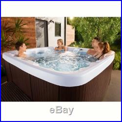 7-Person Jacuzzi Bubble Massager Hot Tub 22-Jet Plug & Play Spa Waterfall Cover