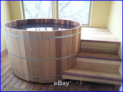 7 foot round RED CEDAR HOT TUB NEW complete tub package CHEMICAL FREE NIB