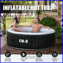 7ft Blow Up Hot Tub with 130 Jets for Sauna Pool Bath 6 Person Outdoor Spa Tub