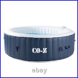 7x7ft Inflatable Hot Tub w 130 Jets for Sauna Therapy Steam Bath Pool & More