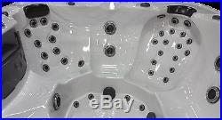 8 Person Outdoor Whirlpool Spa Hot Tub with 58 Therapy Stainless Steel Jets