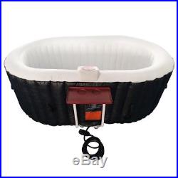 ALEKO Oval Inflatable Hot Tub With Drink Tray and Cover 2 Person 145 Gallon