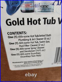 Ahh-Some & Twin Scum Ray Hot Tub Gold Value Pack of 4 Cleaning Products Spa