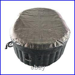 Aleko 2 Person Oval Inflatable Jetted Hot Tub with Fitted Cover, Black (For Parts)