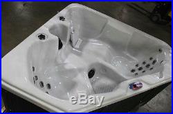 American Spas 2-Person 28-Jet Triangle Sterling Silver Spa withMulti ColorLight