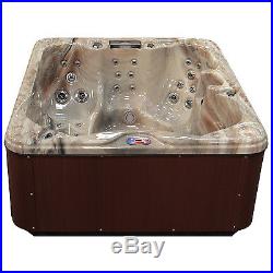 American Spas 5-Person 30-Jet Lounger Spa with Backlit LED Waterfall