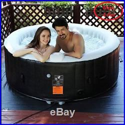 Apontus Portable Inflatable Bubble Massage SpaHotTub 4Per Relaxing Outdoor Black