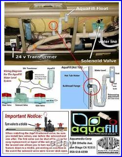 AquaFill Auto Fill Electronic Water Leveler for HotTubs- Complete Kit- Made USA