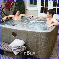 AquaRest Spas Select 4-Person Plug Play Hot Tub 12 Stainless Jets LED Waterfall