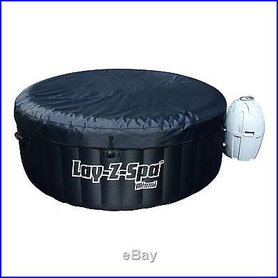 BESTWAY LAY-Z-SPA MIAMI 54124 INFLATABLE PORTABLE AIR BUBBLE MASSAGE HOT TUB SPA