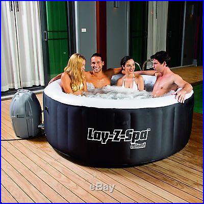 BESTWAY LAY-Z-SPA MIAMI 54124 INFLATABLE PORTABLE AIR BUBBLE MASSAGE HOT TUB SPA