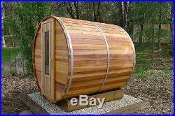 Barrel Sauna Kit Outdoor Barrel Sauna Room 7' x 7' Electric Heater
