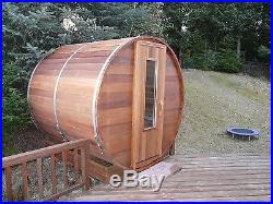 Barrel Sauna Kit Outdoor Barrel Sauna Room 7' x 7' Electric Heater