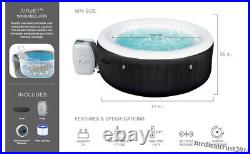 Bestway 4 Person Portable Inflatable Round Hot Tub Jet Spa Pool + Cover Pump Set