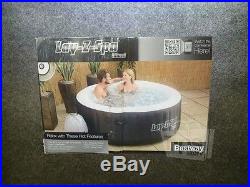 Bestway 54124 Lay-Z-Spa Miami Inflatable 71x 26 Round Hot Tub, Black