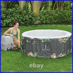 Bestway 60062E-BW Aruba 3-Person Portable Inflatable Round Air Jet Hot Tub Spa