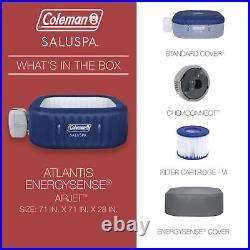 Bestway Coleman Hawaii AirJet Inflatable Hot Tub with EnergySense Cover, Blue