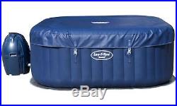 Bestway Lay-Z-Spa Hawaii Air Jet 6 Person Heated Inflatable Square Hot Tub Blue