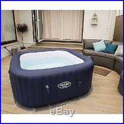 Bestway Lay-Z-Spa Hawaii Air Jet 6 Person Heated Inflatable Square Hot Tub Blue