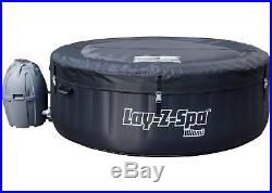 Bestway Lay-Z-Spa Miami 4 Person Inflatable Airjet Heated Round Hot Tub Black