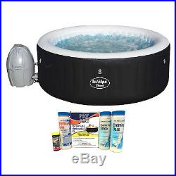 Bestway SaluSpa 4-Person Inflatable Portable Hot Tub with Chemical Maintenance Kit
