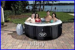 Bestway SaluSpa 71 x 26 inch Miami 4 Person Inflatable Jacuzzi Hot Tub Black