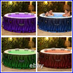 Bestway SaluSpa AirJet Inflatable Hot Tub Spa with LED COLOR Lights 4-6 Person