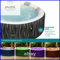 Bestway SaluSpa AirJet Inflatable Hot Tub Spa with LED COLOR Lights 4-6 Person