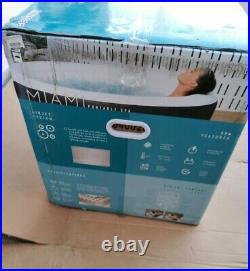 Bestway SaluSpa Miami 4 Person Inflatable Hot Tub with Spa Chemical Treatment