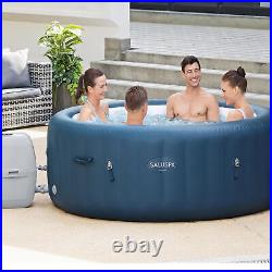 Bestway SaluSpa Milan AirJet Inflatable Hot Tub with EnergySense Cover, Blue(Used)