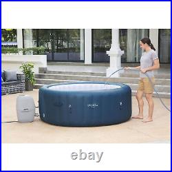 Bestway SaluSpa Milan Airjet Plus Round Inflatable Hot Tub Spa, Blue (Open Box)
