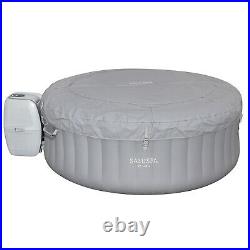 Bestway SaluSpa St. Lucia 3 Person Round Inflatable Hot Tub Spa, Gray (Used)