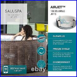 Bestway SaluSpa St Moritz AirJet Inflatable Hot Tub with 180 Soothing Jets, Brown