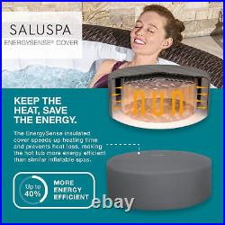 Bestway SaluSpa St Moritz AirJet Inflatable Hot Tub with EnergySense Cover, Brown