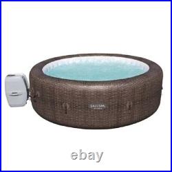 Bestway St. Moritz SaluSpa Inflatable Round Outdoor Hot Tub With Cover In Brown