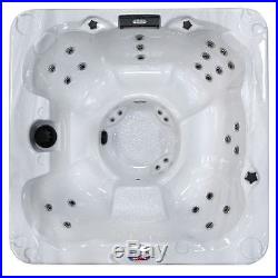 Big Hot Tub Spa Jacuzzi 6 Seater Large Spas Massage Jets LED Waterfal Patio Deck