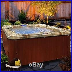 Big Outdoor Jacuzzi 6 Person Hot Tub Spa Massage Pool Cover Lid Light Cascade