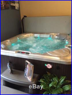 Bolt 6 Person Salt Water Hot Tub With Built In Surround Sound Blue Tooth