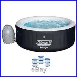 COLEMAN Bubble Jets 4 Person Round Inflatable Spa Relax Hot Tub MASSAGE PORTABLE