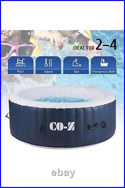 CO-Z 4 Person Inflatable Hot Tub Spa with Cover, 6x6ft Portable Blow Up Hot Tub