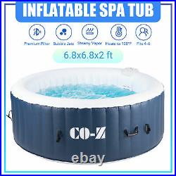 CO-Z 6.8ft Inflatable Hot Tub Portable Jacuzzi with 140 Jets and Air Pump for 6