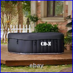 CO-Z Portable Inflatable Hot Tub Spa w Air Jets & Pump & Cover 2-6 Person NEW US