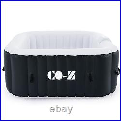CO-Z Portable Inflatable Spa Tub w 130 Air Jets Heater Air Pump Outdoor Hot Tub