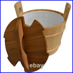 Cedar Sauna Bucket with Liner and Lid 18L