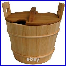 Cedar Sauna Bucket with Liner and Lid 18L