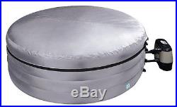 Classic Silver Inflatable Portable Hot Tub 88 Jet 4 Person Spa JL017294NG